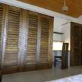 Wardrobes and table in guest rooms